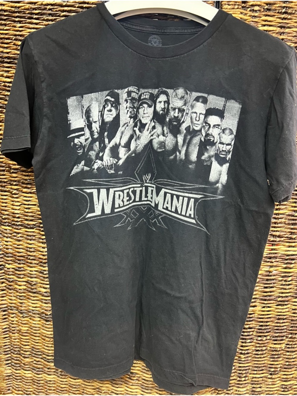 WrestleMania Black Graphic Tee - Men's Crew Neck- Medium